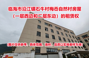 临海市沿江镇石牛村梅岙自然村房屋（一层西边和二层东边）的租赁权